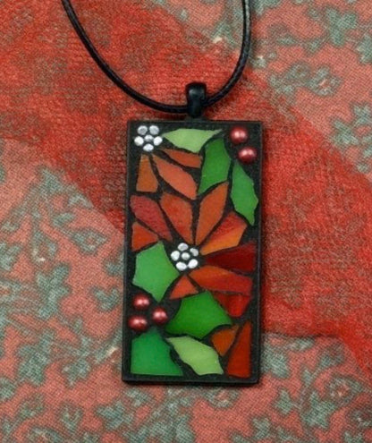 black extra large rectangle pendant setting necklace