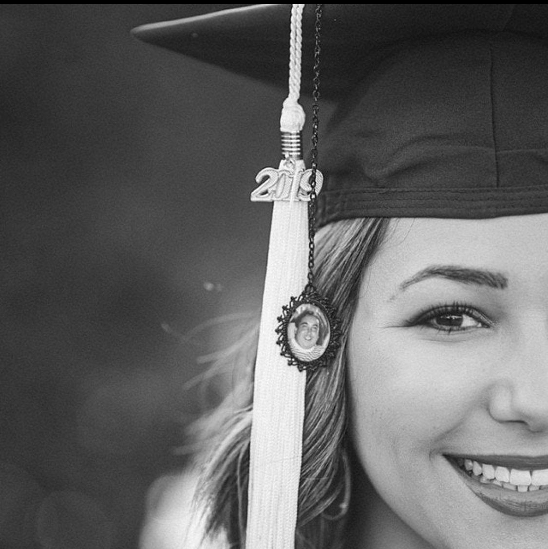 Personalized Gift for Someone Who Lost a Parent Graduation Tassel Photo Charm - Perfect Pendants Plus
