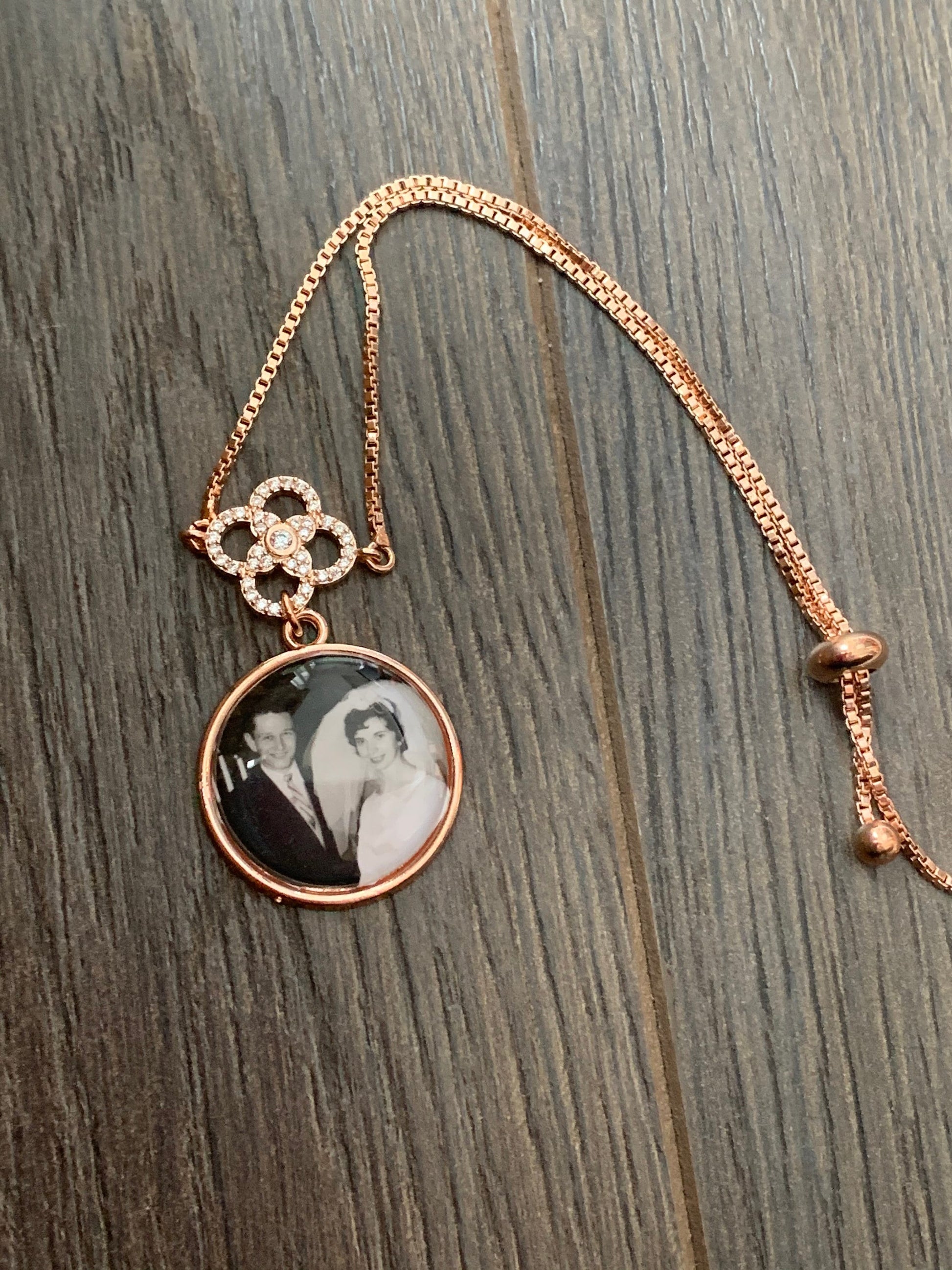 Wedding bouquet wrap and photo charm - Perfect Pendants Plus