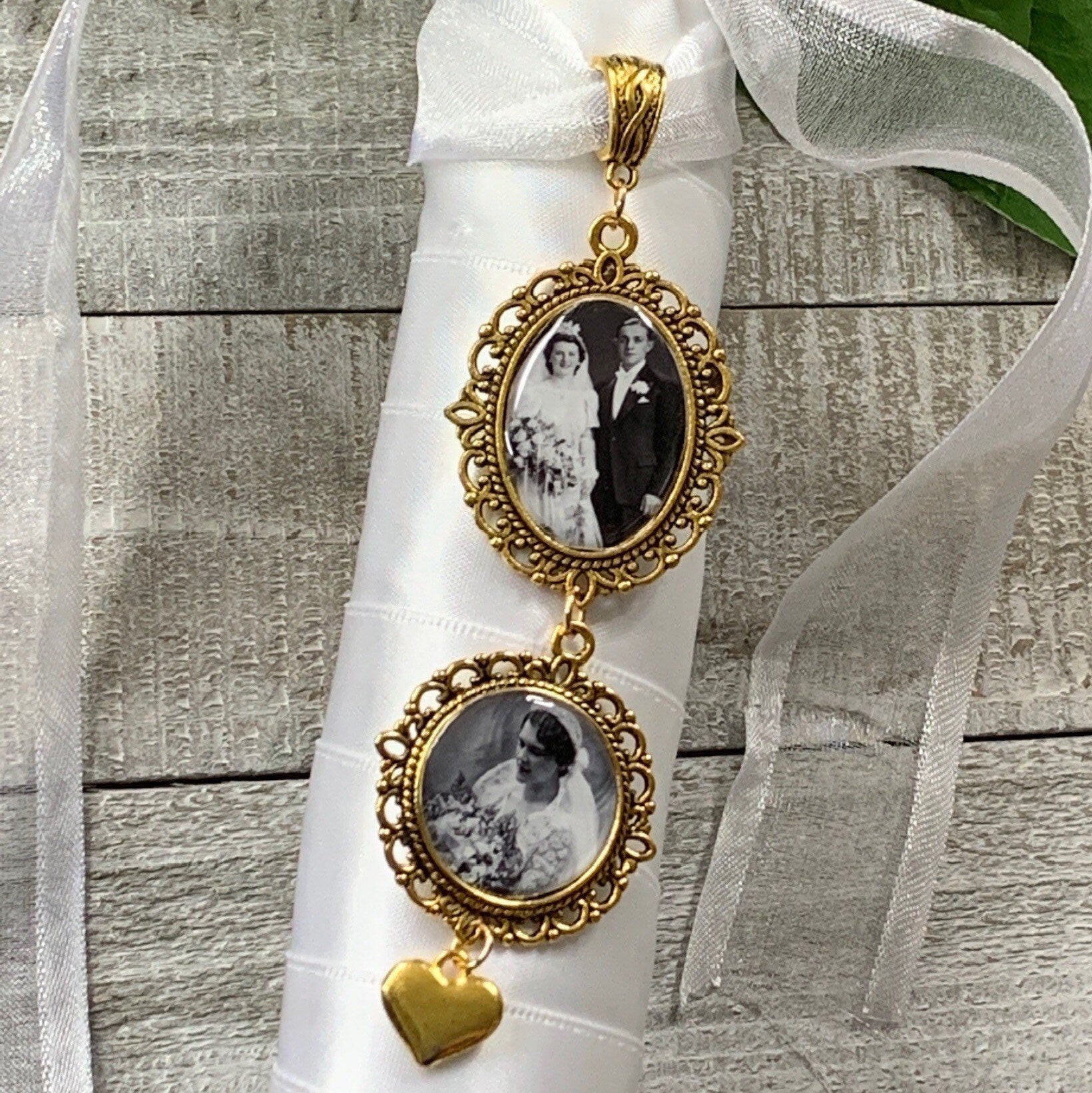 Wedding Photo charms Custom Made or DIY Bouquet memory Charms for Family photos gift for bride