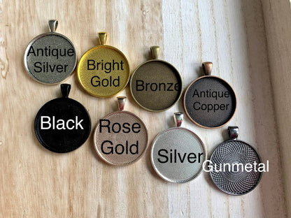 38mm LARGE Round Blank Pendant Trays - Perfect Pendants Plus