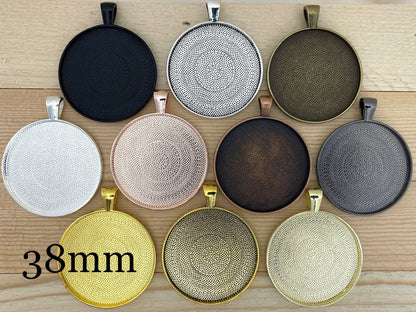 Necklace Making KITS 38mm Large Round Pendants - Perfect Pendants Plus