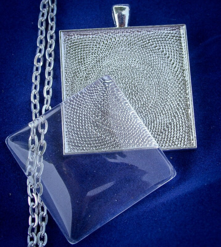 35mm Kits Square Necklace Making Kits - 6 Kits - Perfect Pendants Plus