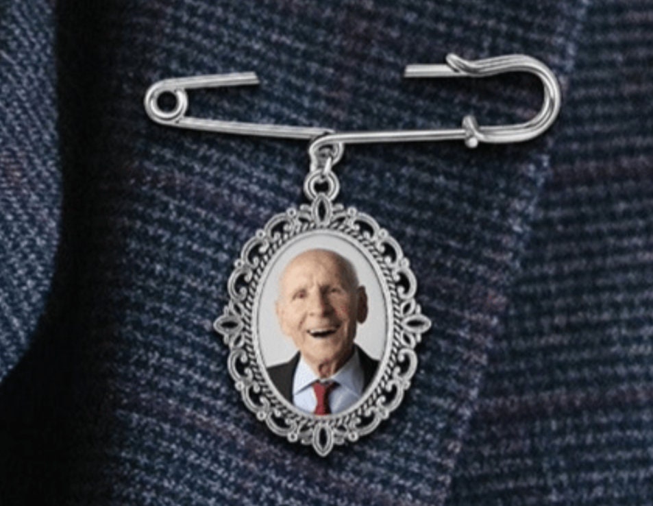 CUSTOM Made Walk me down the aisle His & Hers Wedding bouquet charms photo memorial charms - Perfect Pendants Plus