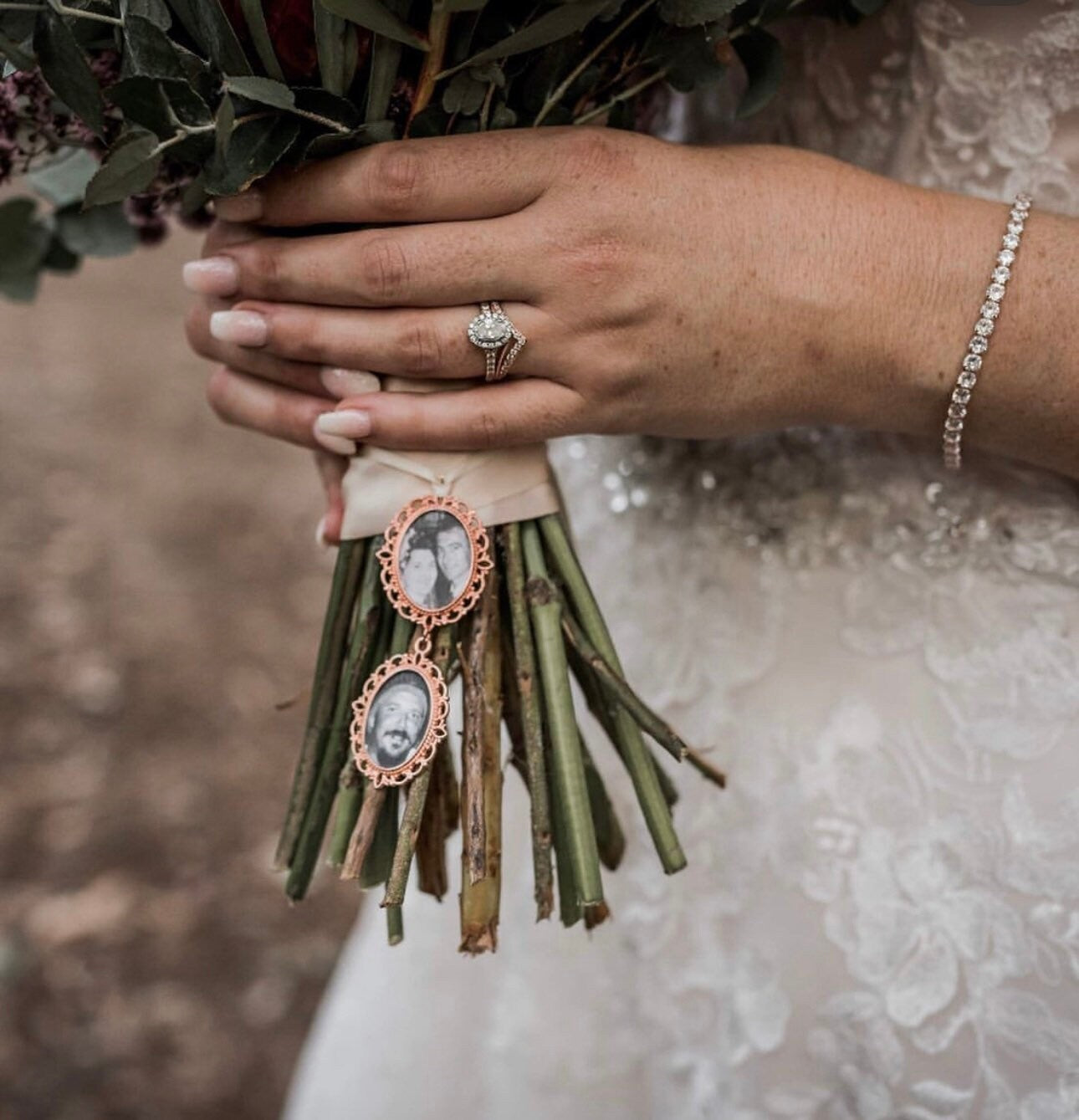 Wedding Photo charms Custom Made or DIY Bouquet memory Charms for Family photos gift for bride