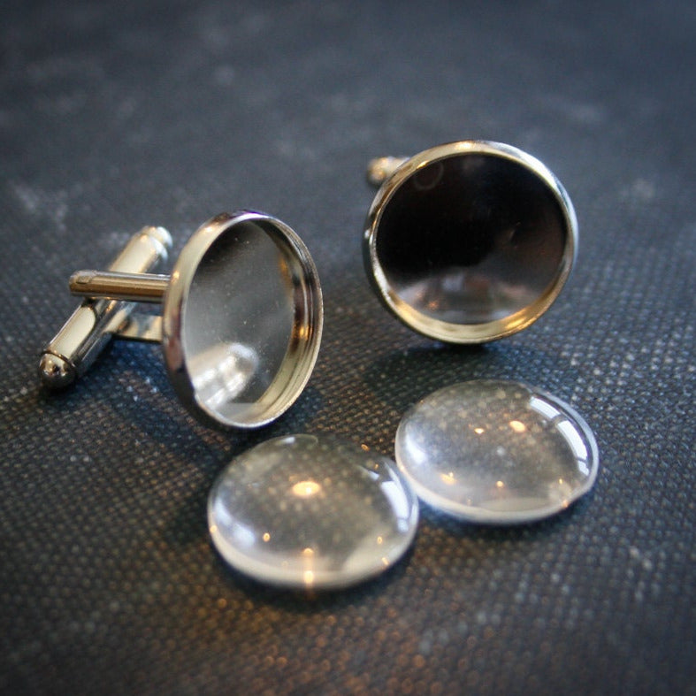 1 DIY Kit - Photo Cuff Links for Wedding Party Gift - Perfect Pendants Plus