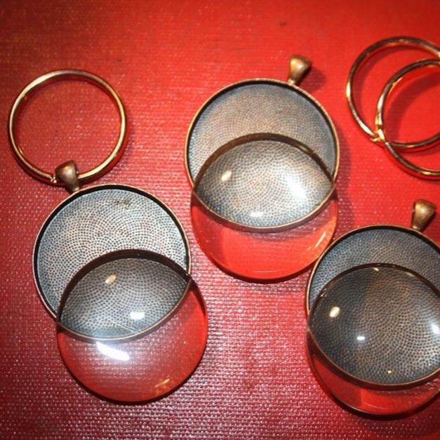 9 Piece Kit 38mm Round Keychains - Perfect Pendants Plus