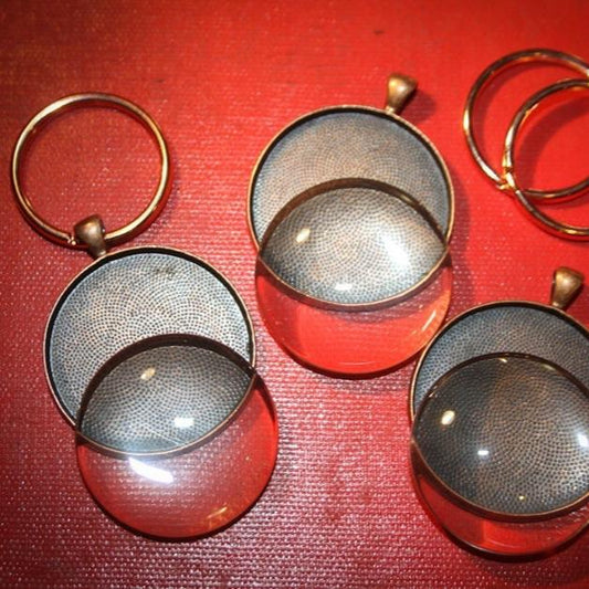9 Piece Kit 38mm Round Keychains - Perfect Pendants Plus