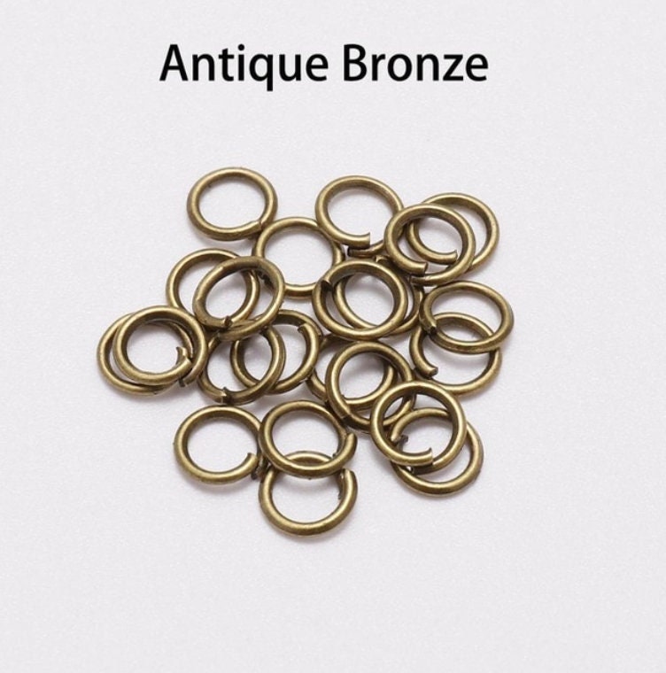 200 5mm size Jump rings Open Silver Rose Gold, Copper, Bronze earring making Lead and nickel free