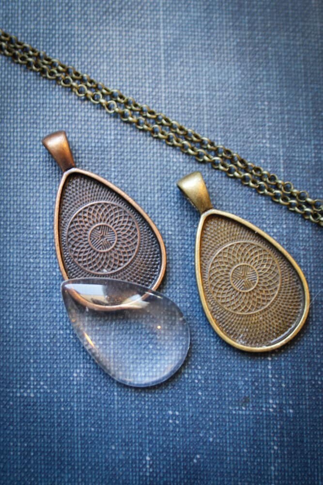 20x30mm Teardrop Glass Cabochon - Perfect Pendants Plus