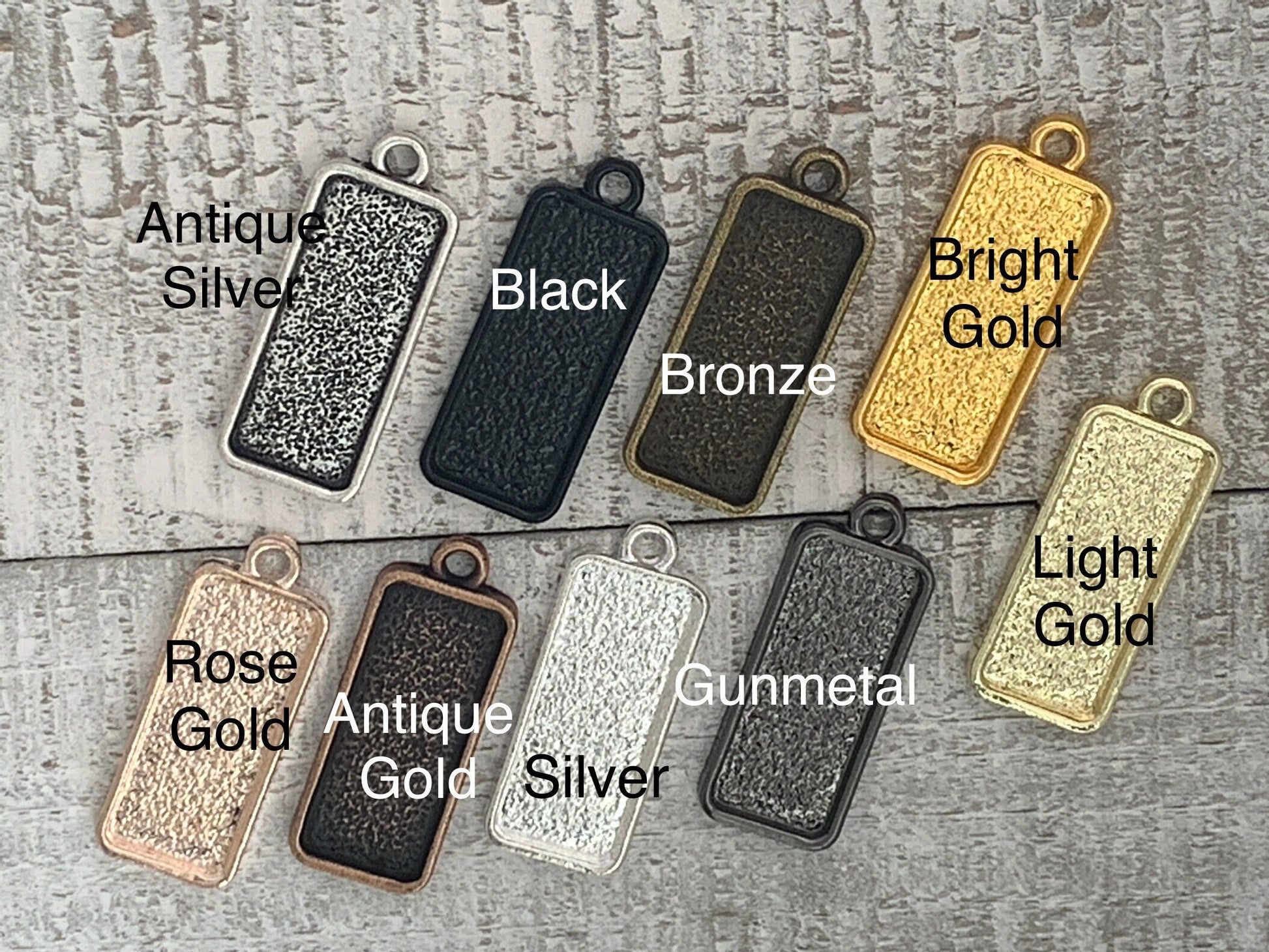 10x25mm Rectangle Vertical Earring Making Kits - Perfect Pendants Plus