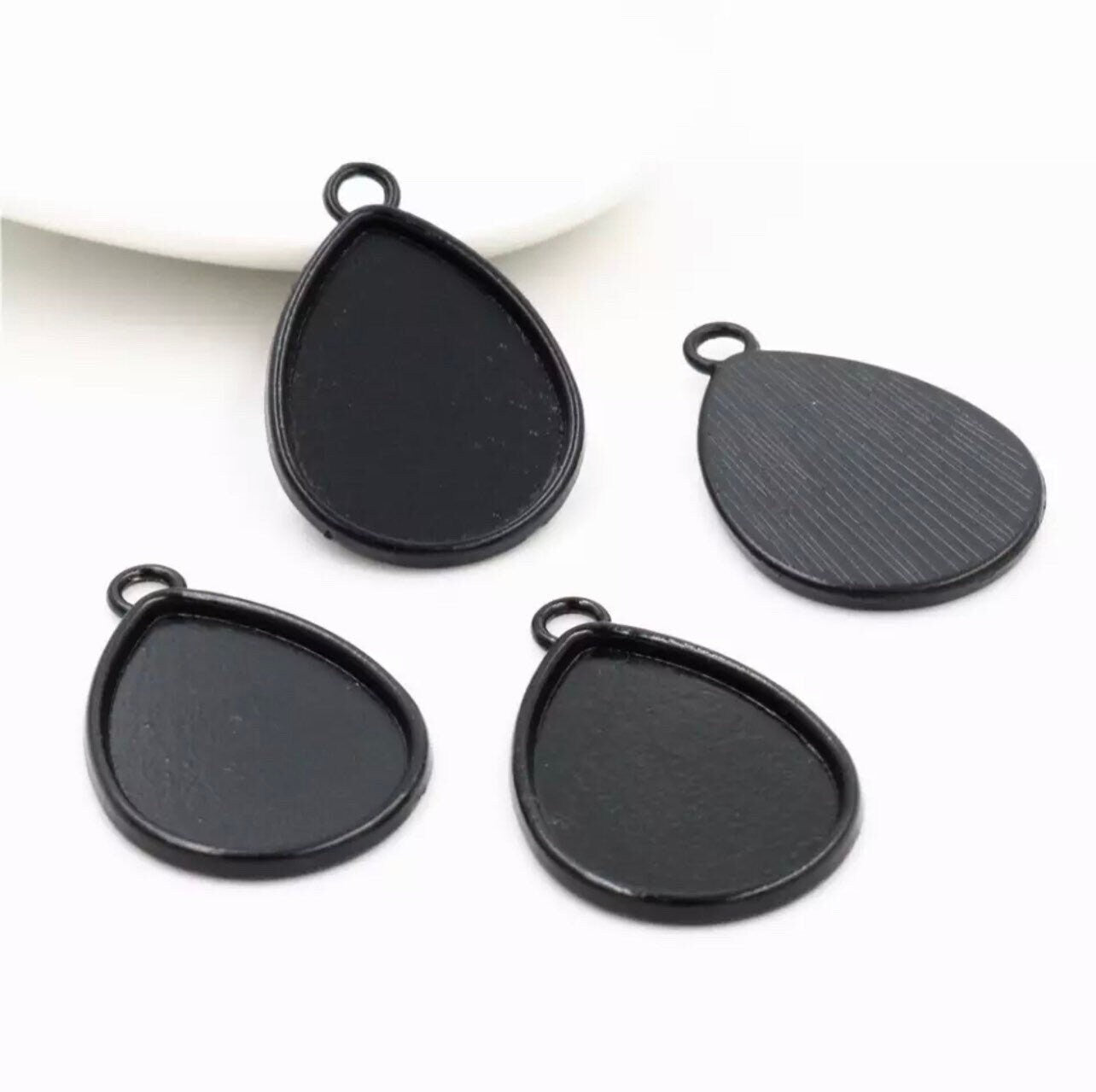 18x25mm Teardrop Earring Making Kit, Glass & Wires - Perfect Pendants Plus