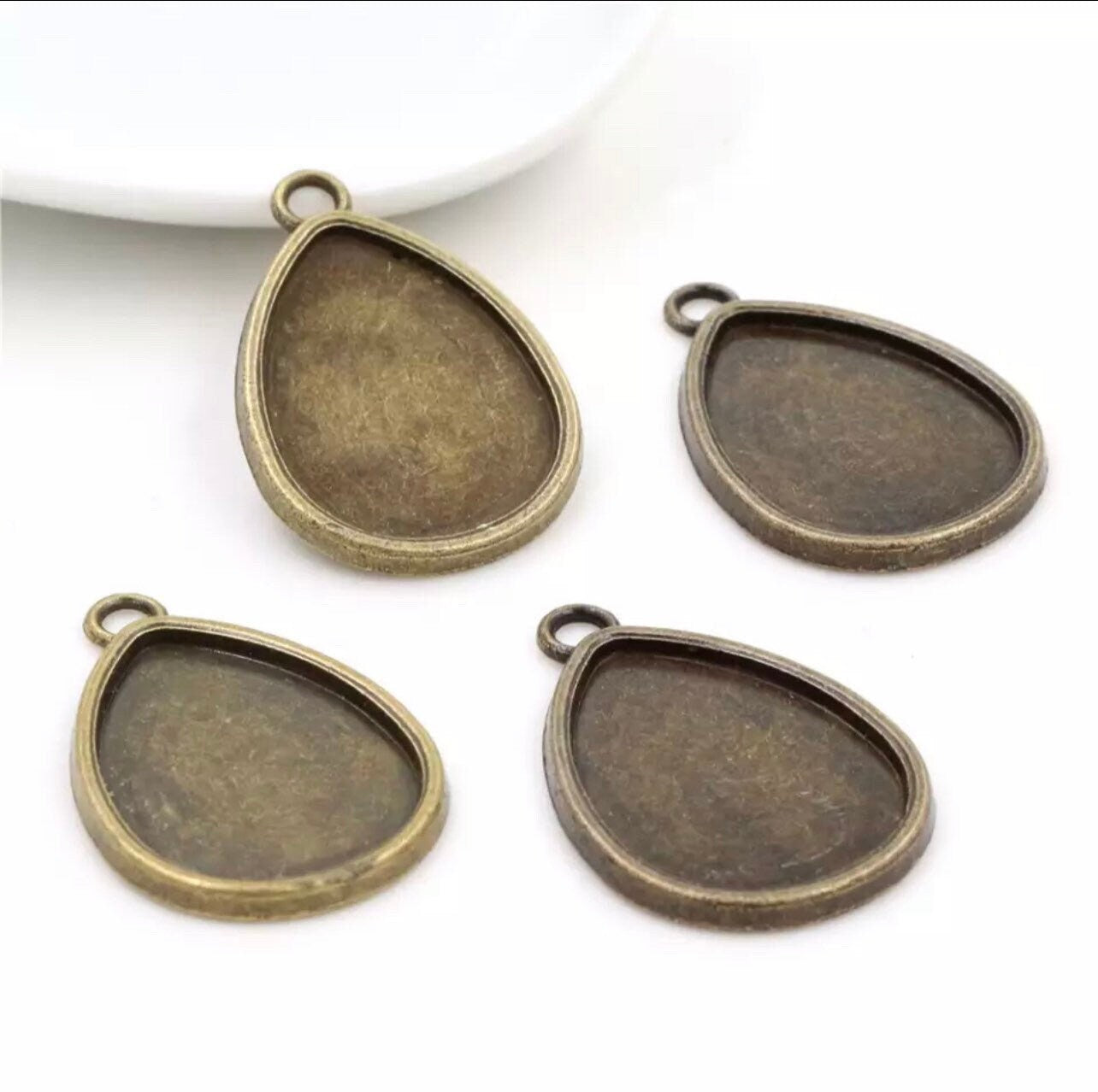 18x25mm Teardrop Earring Making Kit, Glass & Wires - Perfect Pendants Plus
