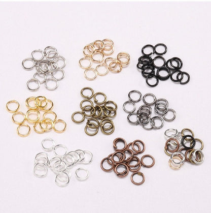 200 5mm size Jump rings Open Silver Rose Gold, Copper, Bronze earring making Lead and nickel free