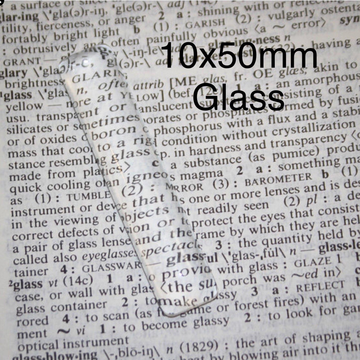 10x50mm Rectangle Glass Cabochons 2 Inches - Perfect Pendants Plus